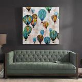 Tablolife Uçan Balonlar 80 x 80 cm Yağlı Boya Dokulu Tablo