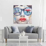 Tablolife Vintage Portre 80 x 80 cm Yağlı Boya Dokulu Tablo