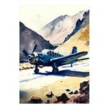 Tablomega A6m Zero Uçak Landing Art Mdf Poster 35cm X50cm