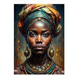 Tablomega Afrikalı Kadın Dekoratif Ahşap Tablo 35cm X50cm