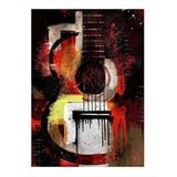 Tablomega Akustik Gitar Dekoratif Ahşap Tablo 25cmx 35cm