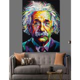 Tablomega Albert Einstein Pop Art Dekoratif Kanvas - Mdf Ahşap Tablo