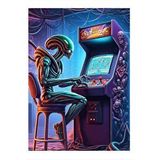 Tablomega Alien Ve Atari Dekoratif Ahşap Tablo 25cmx 35cm