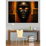 Tablomega Altın Maske Soyut Sanat Dekoratif Kanvas - Mdf Ahşap Tablo