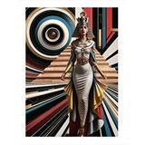 Tablomega Antik Mısır Geometri Ve Kraliçe Model Ahşap Tablo 35cm X50cm