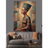 Tablomega Antik Mısır Kraliçesi Nefertiti Figürü Dekoratif Kanvas - Mdf Ahşap Tablo