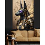 Tablomega Anubis Mısır Tanrısı Portresi Dekoratif Kanvas - Mdf Ahşap Tablo