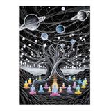 Tablomega Astral Yoga Meditasyon Model Ahşap Tablo 25cmx 35cm