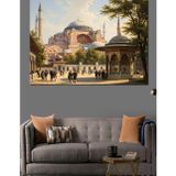 Tablomega Ayasofya Cami Tarihi Manzara Dekoratif Kanvas - Mdf Ahşap Tablo
