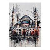 Tablomega Ayasofya Camii Art Mdf Poster 25cmx 35cm