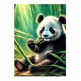 Tablomega Bambu Yem Panda Mdf Poster 25cmx 35cm