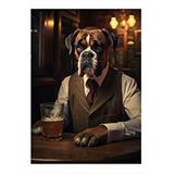 Tablomega Bar Masasında Köpek Mdf Tablo 35cm X50cm