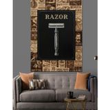 Tablomega Berber Jilet Retro Tasarım Dekoratif Kanvas - Mdf Ahşap Tablo