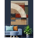 Tablomega Beyaz Kağıt Yelpaze Minimalist Sanat Dekoratif Kanvas - Mdf Ahşap Tablo