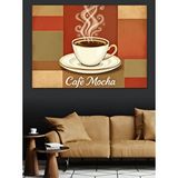 Tablomega Café Mocha Posteri Dekoratif Kanvas - Mdf Ahşap Tablo