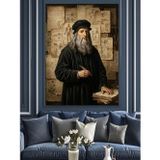 Tablomega Çalışma Masasında Leonardo Da Vinci Dekoratif Kanvas - Mdf Ahşap Tablo