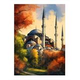 Tablomega Cami Ve Orman Desenli Ahşap Tablo 35cm X50cm