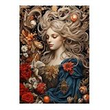 Tablomega Çiçekler İçindeki Prenses Art Mdf Poster 35cm X50cm