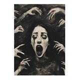 Tablomega Çığlık Atan Kadın Dekoratif Ahşap Tablo 35cm X50cm