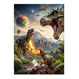 Tablomega Dinozorlar Modern Ahşap Tablo 25cmx 35cm