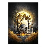 Tablomega Dolunay Ve Ayasofya Camii Modern Ahşap Tablo 35cm X50cm