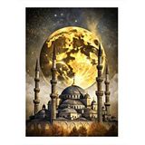 Tablomega Dolunay Ve Cami Model Ahşap Tablo 25cmx 35cm