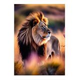 Tablomega Erkek Aslan Desenli Ahşap Tablo 25cmx 35cm