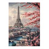 Tablomega Eyfel Kulesi Paris Dekoratif Ahşap Tablo 25cmx 35cm