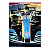 Tablomega Formula 1 Arabası Model Ahşap Tablo 25cmx 35cm