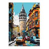 Tablomega Galata Kulesi Pop Art Model Mdf Tablo 25cmx 35cm