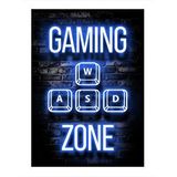 Tablomega Gamer Alanı Hediyelik Ahşap Tablo 35cm X50cm