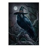 Tablomega Gece Ve Bilgin Karga Mdf Poster 25cmx 35cm