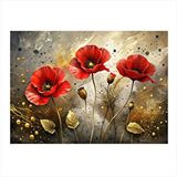 Tablomega Gelincik Çiçekleri Mdf Poster 35cm X50cm