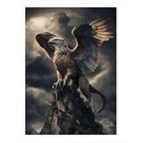 Tablomega Griffin Dekoratif Ahşap Tablo 35cm X50cm