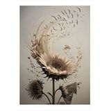 Tablomega Günebakan Ve Martılar Hediyelik Ahşap Tablo 35cm X50cm