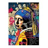 Tablomega Inci Küpeli Kız Pop Art Art Mdf Tablo 25cmx 35cm