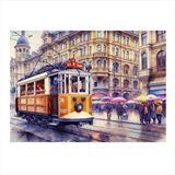 Tablomega İstanbul Taksim Dekoratif Ahşap Tablo 25cmx 35cm