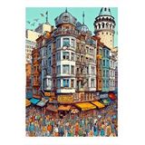 Tablomega İstanbul Ve Galata Kulesi Mdf Poster 35cm X50cm