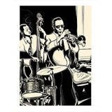Tablomega Jazz Caz Müzik Modern Ahşap Tablo 35cm X50cm