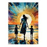 Tablomega Kadın Ve Çocukları Art Mdf Poster 25cmx 35cm
