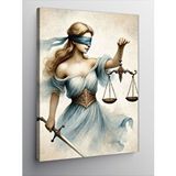 Tablomega Kanvas Tablo Adalet Kadını Ve Terazi