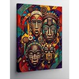 Tablomega Kanvas Tablo Afrika Maskeleri Sanatı