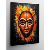 Tablomega Kanvas Tablo Afrika Maskesi Sanatı