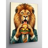 Tablomega Kanvas Tablo Aslan Ve Burger