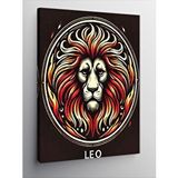 Tablomega Kanvas Tablo Aslan Ve "leo" Burcu Simgesi