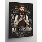 Tablomega Kanvas Tablo Barber Shop Ve Retro Berber Posteri