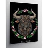 Tablomega Kanvas Tablo Boğa Burcu Deseni