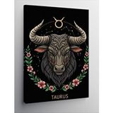 Tablomega Kanvas Tablo Boğa Burcu İllüstrasyonu