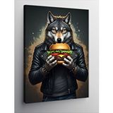 Tablomega Kanvas Tablo Burger Tutan Kurt