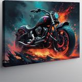 Tablomega Kanvas Tablo Chopper Motorsiklet